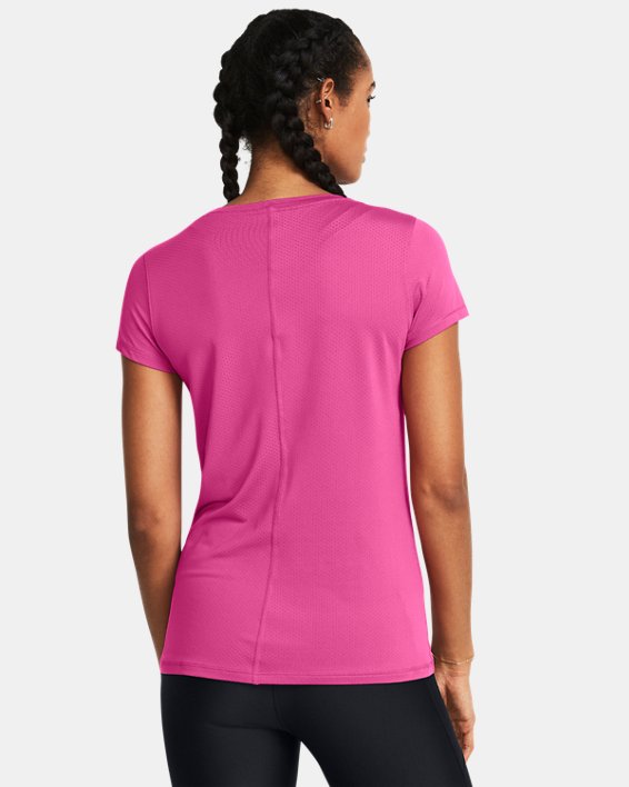 Women's HeatGear® Armour Short Sleeve, Pink, pdpMainDesktop image number 1